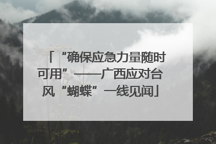 “确保应急力量随时可用”——广西应对台风“蝴蝶”一线见闻