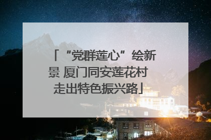 “党群莲心”绘新景 厦门同安莲花村走出特色振兴路