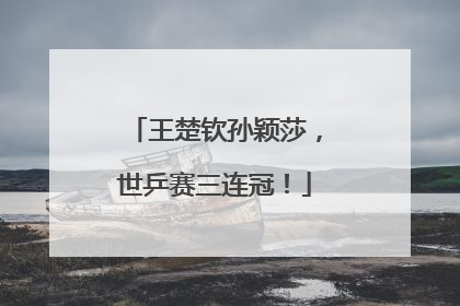 王楚钦孙颖莎，世乒赛三连冠！