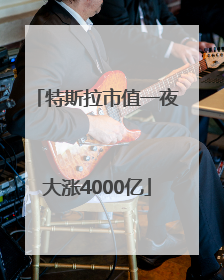 特斯拉市值一夜大涨4000亿