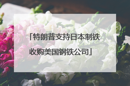 特朗普支持日本制铁收购美国钢铁公司