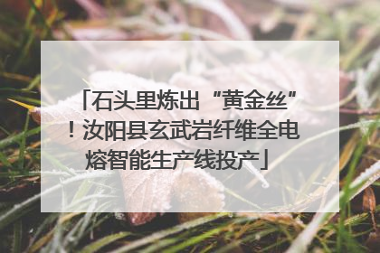 石头里炼出“黄金丝”！汝阳县玄武岩纤维全电熔智能生产线投产