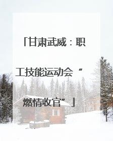 甘肃武威：职工技能运动会“燃情收官”