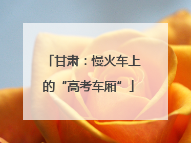 甘肃：慢火车上的“高考车厢”
