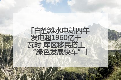 白鹤滩水电站四年发电超1960亿千瓦时 库区移民搭上“绿色发展快车”