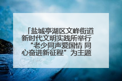 盐城亭湖区文峰街道新时代文明实践所举行“老少同声爱国情 同心奋进新征程”为主题的红色文化活动