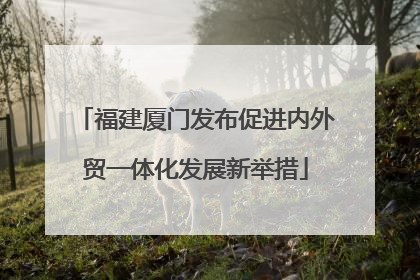福建厦门发布促进内外贸一体化发展新举措