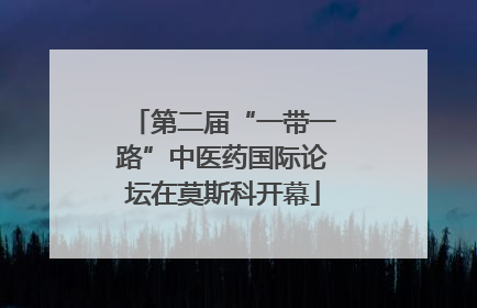 第二届“一带一路”中医药国际论坛在莫斯科开幕