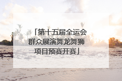 第十五届全运会群众展演舞龙舞狮项目预赛开赛