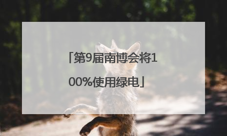 第9届南博会将100%使用绿电