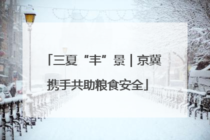 三夏“丰”景｜京冀携手共助粮食安全