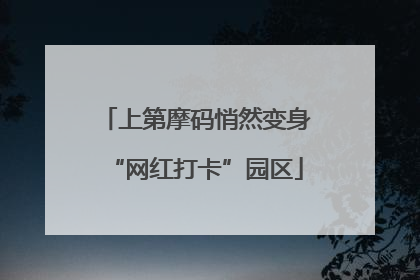 上第摩码悄然变身“网红打卡”园区