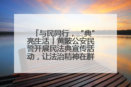 与民同行，“典”亮生活丨黄陂公安民警开展民法典宣传活动，让法治精神在群众心中落地生根