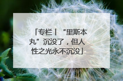 专栏丨“里斯本丸”沉没了，但人性之光永不沉没