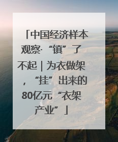 中国经济样本观察·“镇”了不起｜为衣做架，“挂”出来的80亿元“衣架产业”