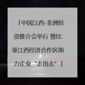 中国江西-非洲投资推介会举行 赞比亚江西经济合作区助力企业“走出去”