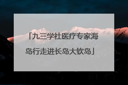 九三学社医疗专家海岛行走进长岛大钦岛