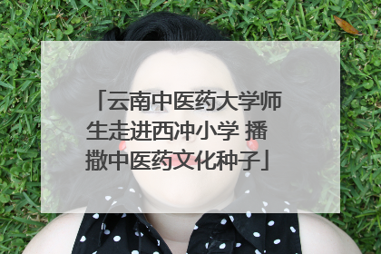 云南中医药大学师生走进西冲小学 播撒中医药文化种子