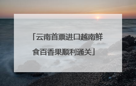 云南首票进口越南鲜食百香果顺利通关