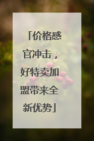 价格感官冲击，好特卖加盟带来全新优势