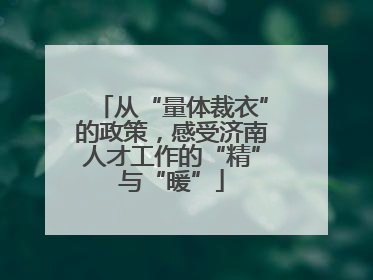 从“量体裁衣”的政策，感受济南人才工作的“精”与“暖”