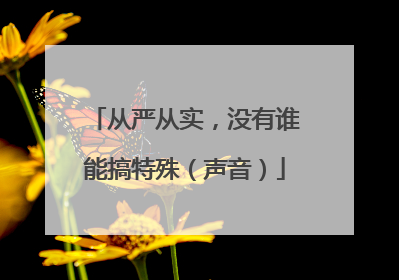 从严从实，没有谁能搞特殊（声音）