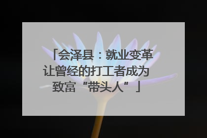 会泽县：就业变革让曾经的打工者成为致富“带头人”