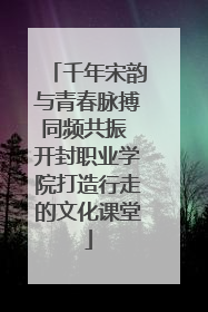 千年宋韵与青春脉搏同频共振 开封职业学院打造行走的文化课堂