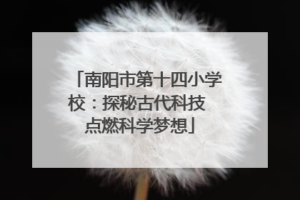 南阳市第十四小学校：探秘古代科技 点燃科学梦想
