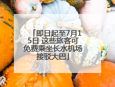 即日起至7月15日 这些旅客可免费乘坐长水机场接驳大巴
