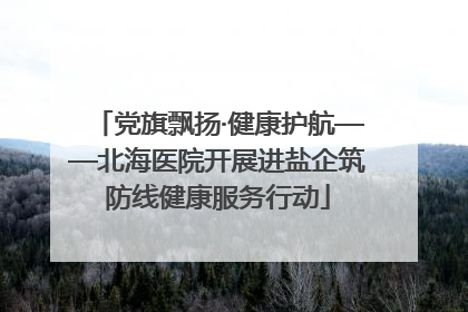 党旗飘扬·健康护航——北海医院开展进盐企筑防线健康服务行动