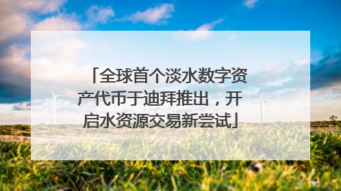 全球首个淡水数字资产代币于迪拜推出，开启水资源交易新尝试