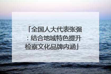 全国人大代表张强：结合地域特色提升检察文化品牌内涵