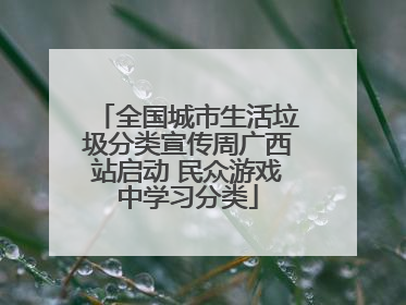 全国城市生活垃圾分类宣传周广西站启动 民众游戏中学习分类