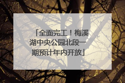 全面完工！梅溪湖中央公园北段一期预计年内开放