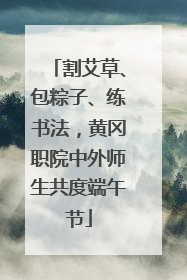 割艾草、包粽子、练书法，黄冈职院中外师生共度端午节