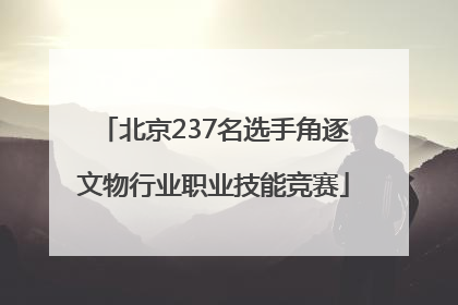 北京237名选手角逐文物行业职业技能竞赛