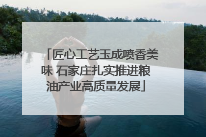 匠心工艺玉成喷香美味 石家庄扎实推进粮油产业高质量发展