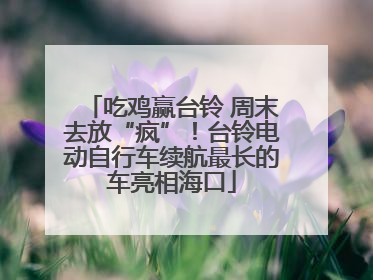 吃鸡赢台铃 周末去放“疯”！台铃电动自行车续航最长的车亮相海口