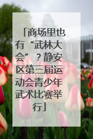 商场里也有“武林大会”？静安区第三届运动会青少年武术比赛举行