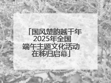 国风楚韵越千年 2025年全国端午主题文化活动在秭归启幕