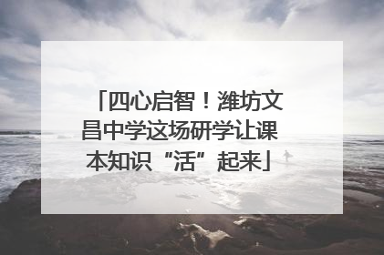 四心启智！潍坊文昌中学这场研学让课本知识“活”起来