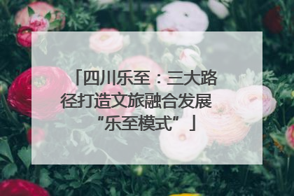 四川乐至：三大路径打造文旅融合发展“乐至模式”