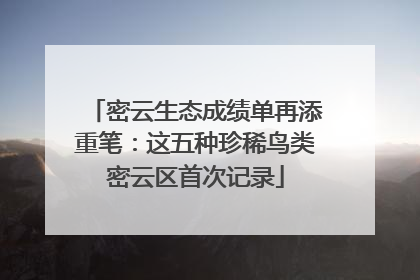 密云生态成绩单再添重笔：这五种珍稀鸟类密云区首次记录
