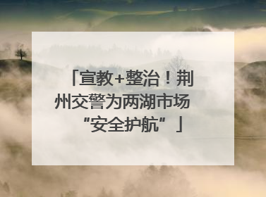 宣教+整治！荆州交警为两湖市场“安全护航”
