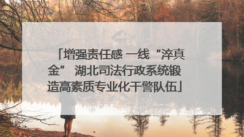增强责任感 一线“淬真金” 湖北司法行政系统锻造高素质专业化干警队伍