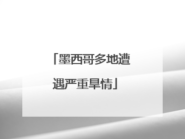 墨西哥多地遭遇严重旱情