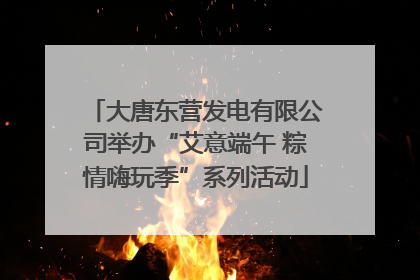 大唐东营发电有限公司举办“艾意端午 粽情嗨玩季”系列活动