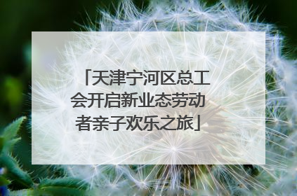天津宁河区总工会开启新业态劳动者亲子欢乐之旅