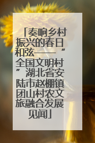 奏响乡村振兴的春日和弦——“全国文明村”湖北省安陆市赵棚镇团山村农文旅融合发展见闻